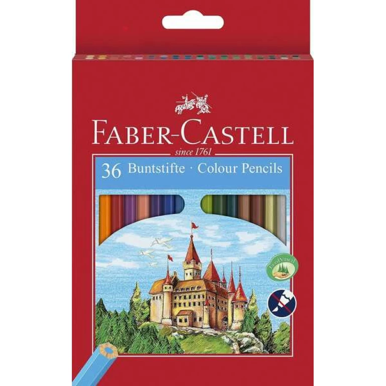 Thumbnail-Faber-Castell Classic Color Pack de 36 lápis hexagonais coloridos – Resistência à quebra – Cores sortidas