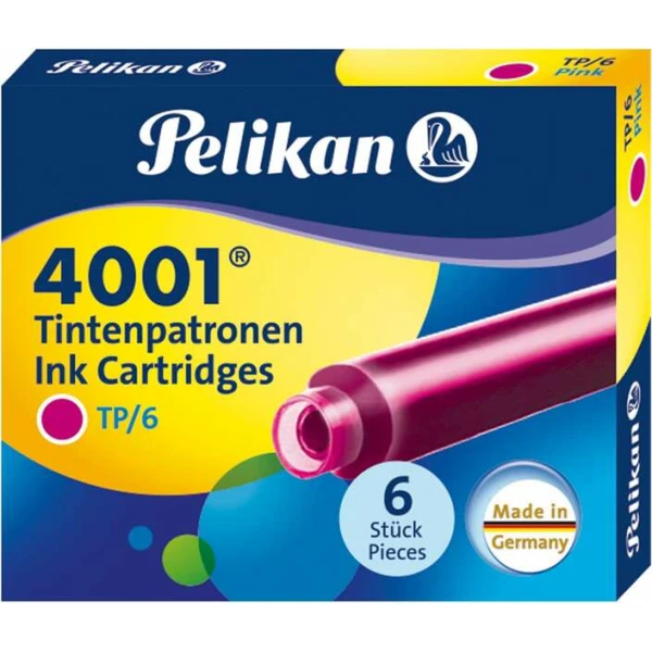 Thumbnail-Pelikan Caixa de 6 Cartuchos 4001 TP/6 – Tamanho Padrão – Cor Rosa