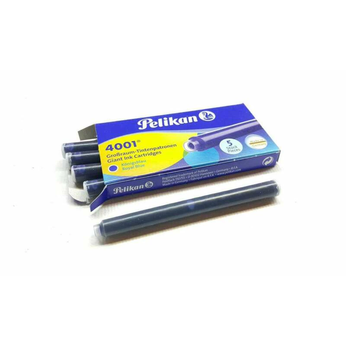 Thumbnail-Caixa Pelikan com 5 Cartuchos Longos 4001 GTP/5 – Tinta de Alta Qualidade – Compatível com Canetas-tinteiro – Cor Azul Royal