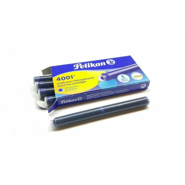 Thumbnail-Caixa Pelikan com 5 Cartuchos Longos 4001 GTP/5 – Tinta de Alta Qualidade – Compatível com Canetas-tinteiro – Cor Azul Royal