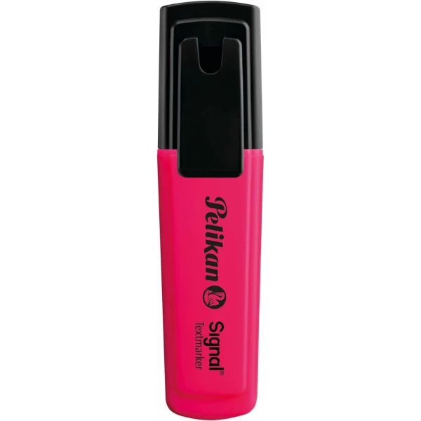 Thumbnail-Pelikan Textmarker Signal Highlighter – Ponta chanfrada de 2,0 mm – Tinta de secagem rápida – Ideal para realçar texto – Cor rosa fluorescente