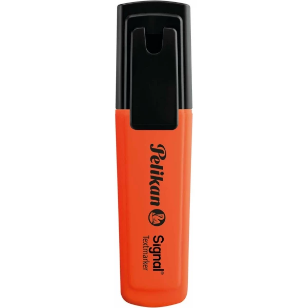 Thumbnail-Pelikan Textmarker Signal Highlighter – Ponta chanfrada de 2,0 mm – Tinta de secagem rápida – Ideal para destacar textos – Cor laranja fluorescente