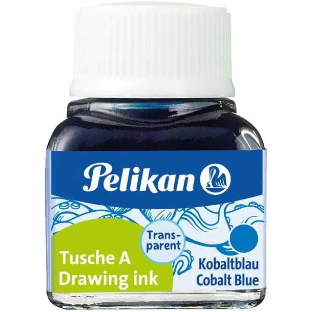 Thumbnail-Pelikan China Ink 523 10ml N.8 – 10ml – Ideal para Desenho e Caligrafia – Resistente à Água – Cor Azul Cobalto