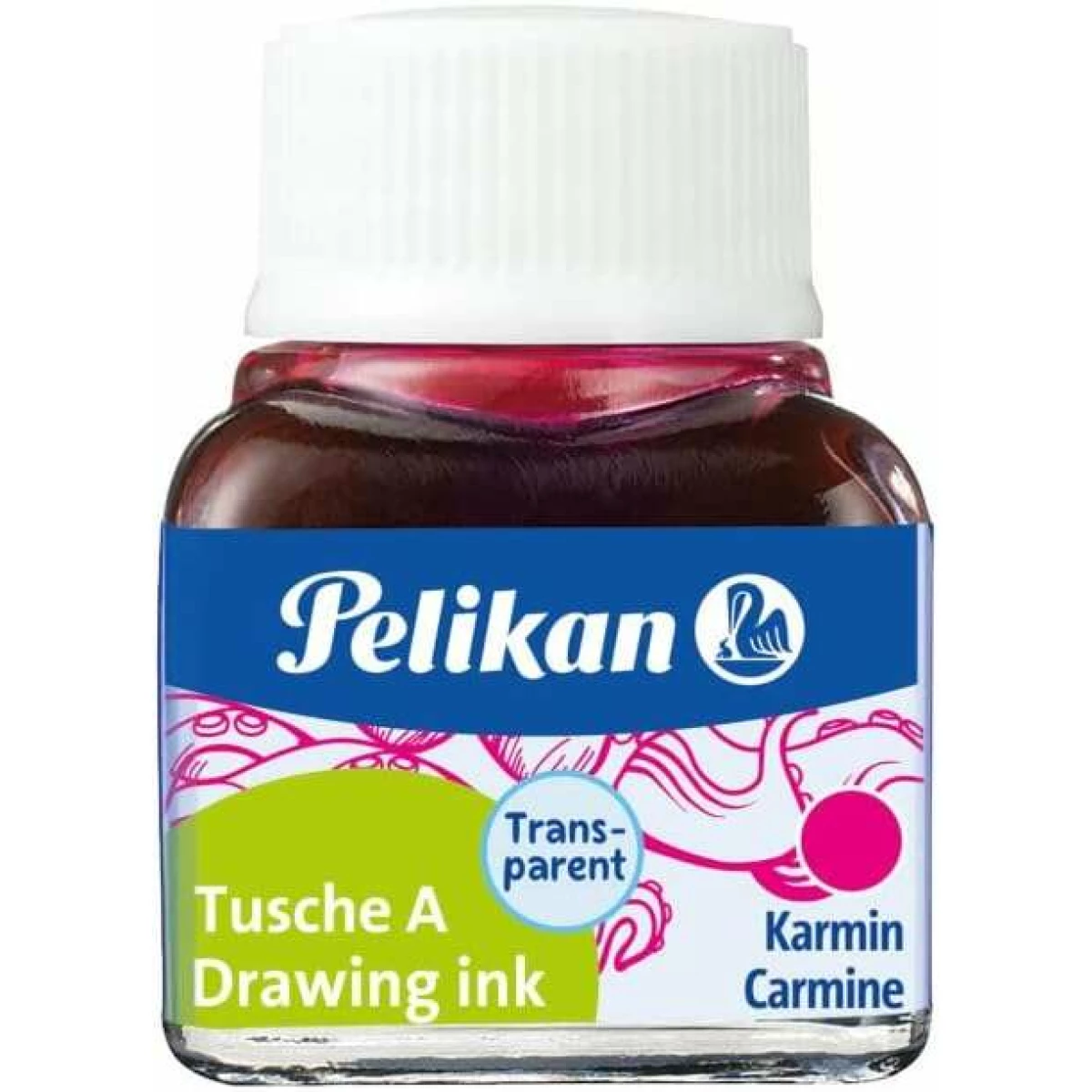 Thumbnail-Pelikan China Ink 523 10ml N.2 – Frasco de 10ml – Ideal para Desenho e Caligrafia – Cor Carmim