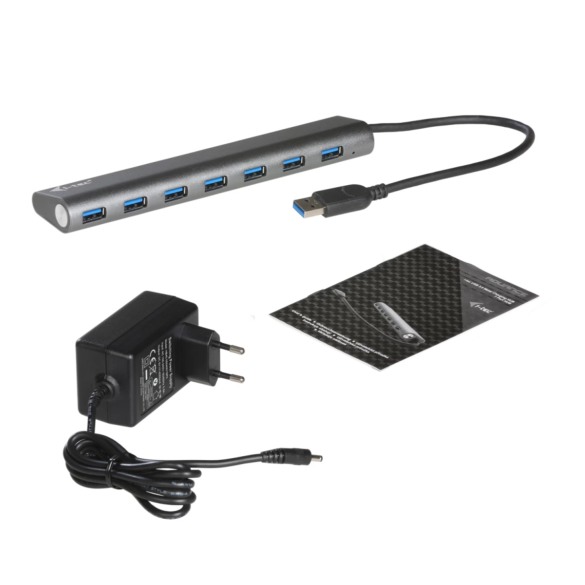 Galery – i-tec Metal U3HUB778 hub de interface USB 3.2 Gen 1 (3.1 Gen 1) Type-A 5000 Mbit/s Prateado0