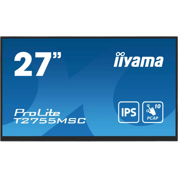 Thumbnail-iiyama ProLite T2755MSC-B1 monitor de ecrã 68,6 cm (27″) 1920 x 1080 pixels Full HD LED Ecrã táctil Tampo de mesa Preto