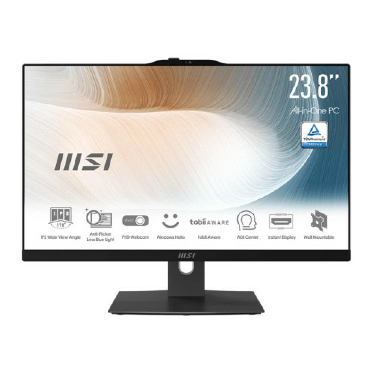 Thumbnail-MSI AIO MODERNO AM242TP 12M-802ES. 23,8″ (60CM). PLANO. IPS. I7-1260P. DDR4 SDRAM 16GB(8GB*2). SSD PCIE de 512GB. W11 PRO. PRETO