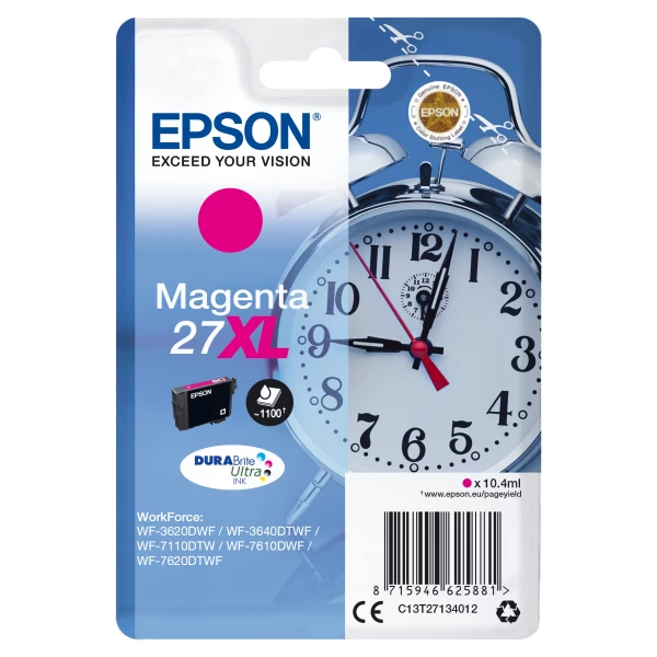 Thumbnail-Epson Alarm clock C13T27134012 tinteiro 1 unidade(s) Original Rendimento alto (XL) Magenta