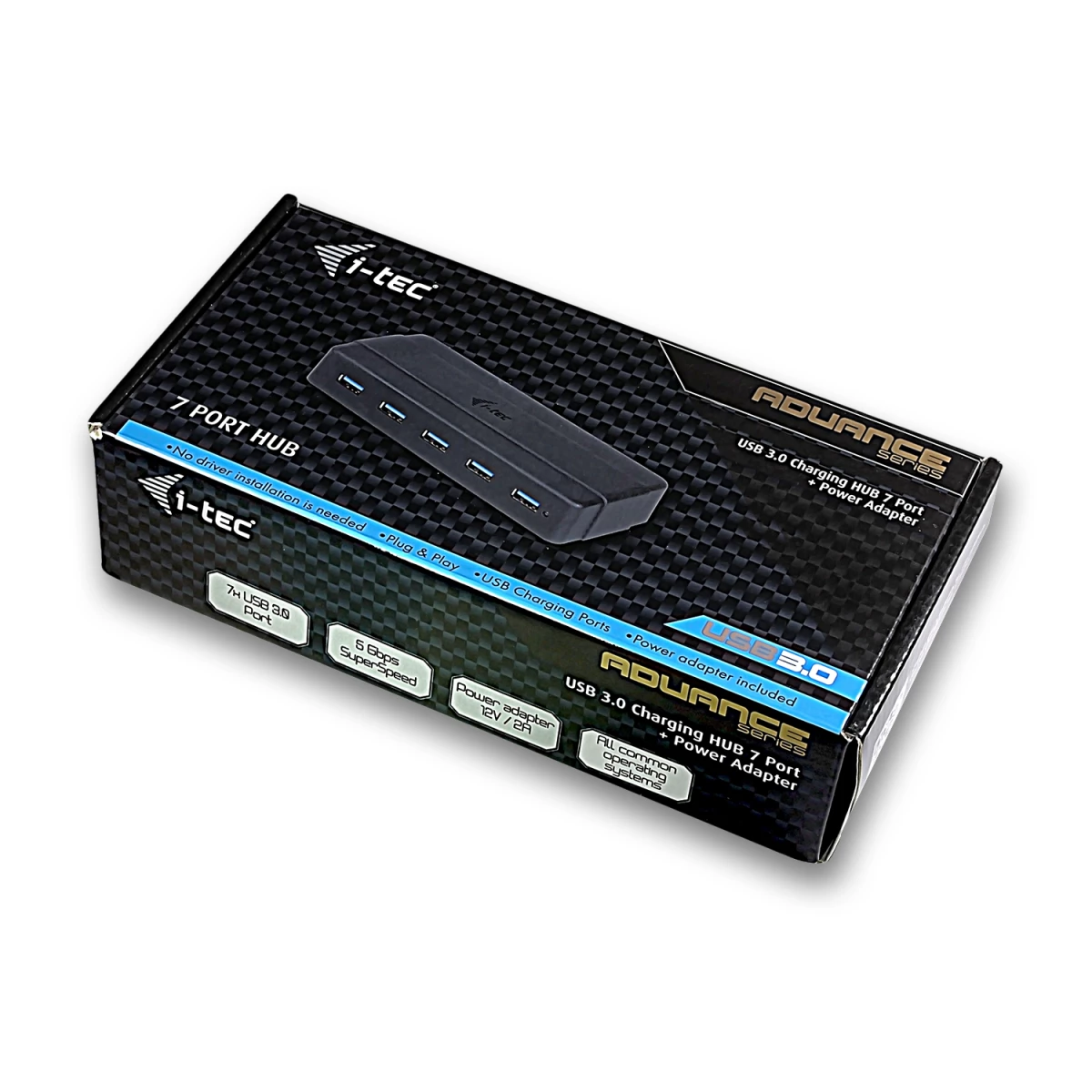 Galery – i-tec U3HUB742 hub de interface USB 3.2 Gen 1 (3.1 Gen 1) Type-B 5000 Mbit/s Preto0