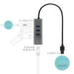 Galery – i-tec Metal U3METALG3HUB hub de interface USB 3.2 Gen 1 (3.1 Gen 1) Type-A 5000 Mbit/s Cinzento0