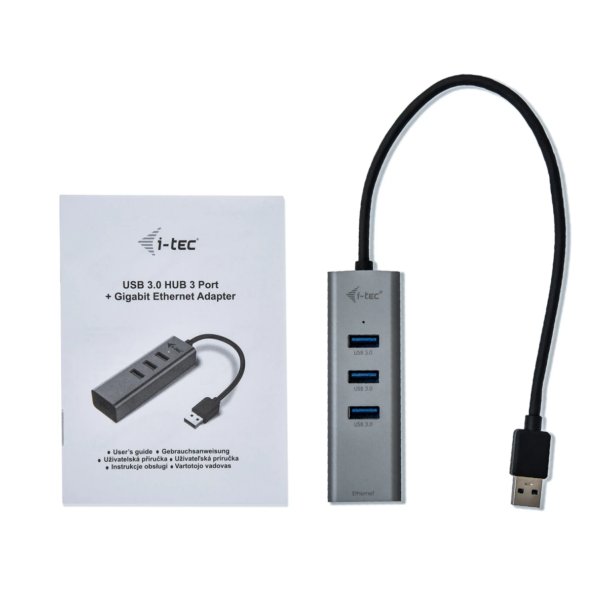 Galery – i-tec Metal U3METALG3HUB hub de interface USB 3.2 Gen 1 (3.1 Gen 1) Type-A 5000 Mbit/s Cinzento0