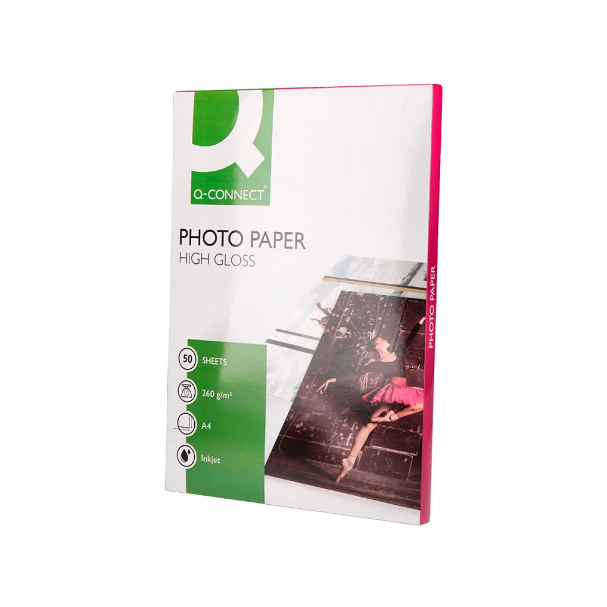 Galery – Papel fotografia q-connect glossy tinteiro din a4 260 gr caixa de 50 folhas0