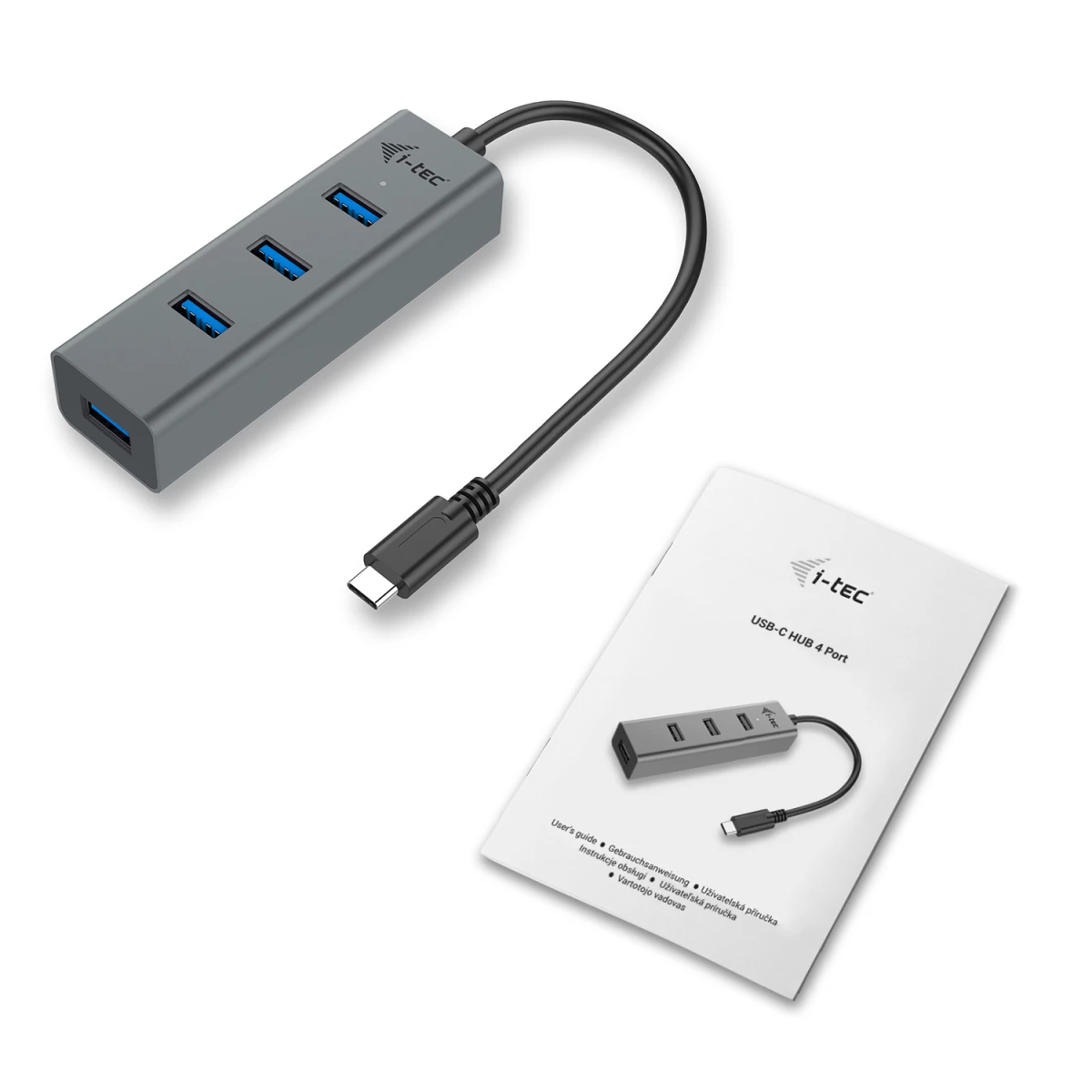 Galery – i-tec Metal C31HUBMETAL403 hub de interface USB 3.2 Gen 1 (3.1 Gen 1) Type-C 5000 Mbit/s Cinzento0