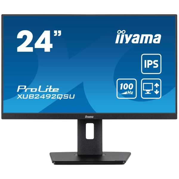 Thumbnail-iiyama ProLite XUB2492QSU-B1 monitor de ecrã 60,5 cm (23.8″) 2560 x 1440 pixels Wide Quad HD LED Preto