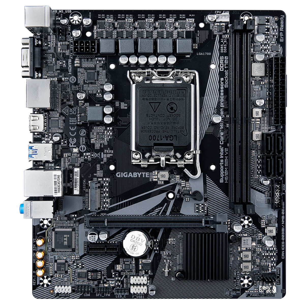 Galery – Gigabyte H610M S2H V2 motherboard Intel H610 Express LGA 1700 micro ATX0