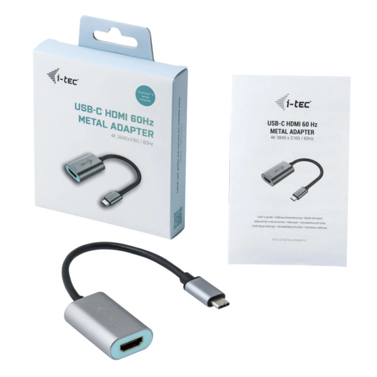 Galery – i-tec Metal C31METALHDMI60HZ adaptador de cabo de vídeo 0,15 m USB Type-C HDMI Cinzento, Turquesa0