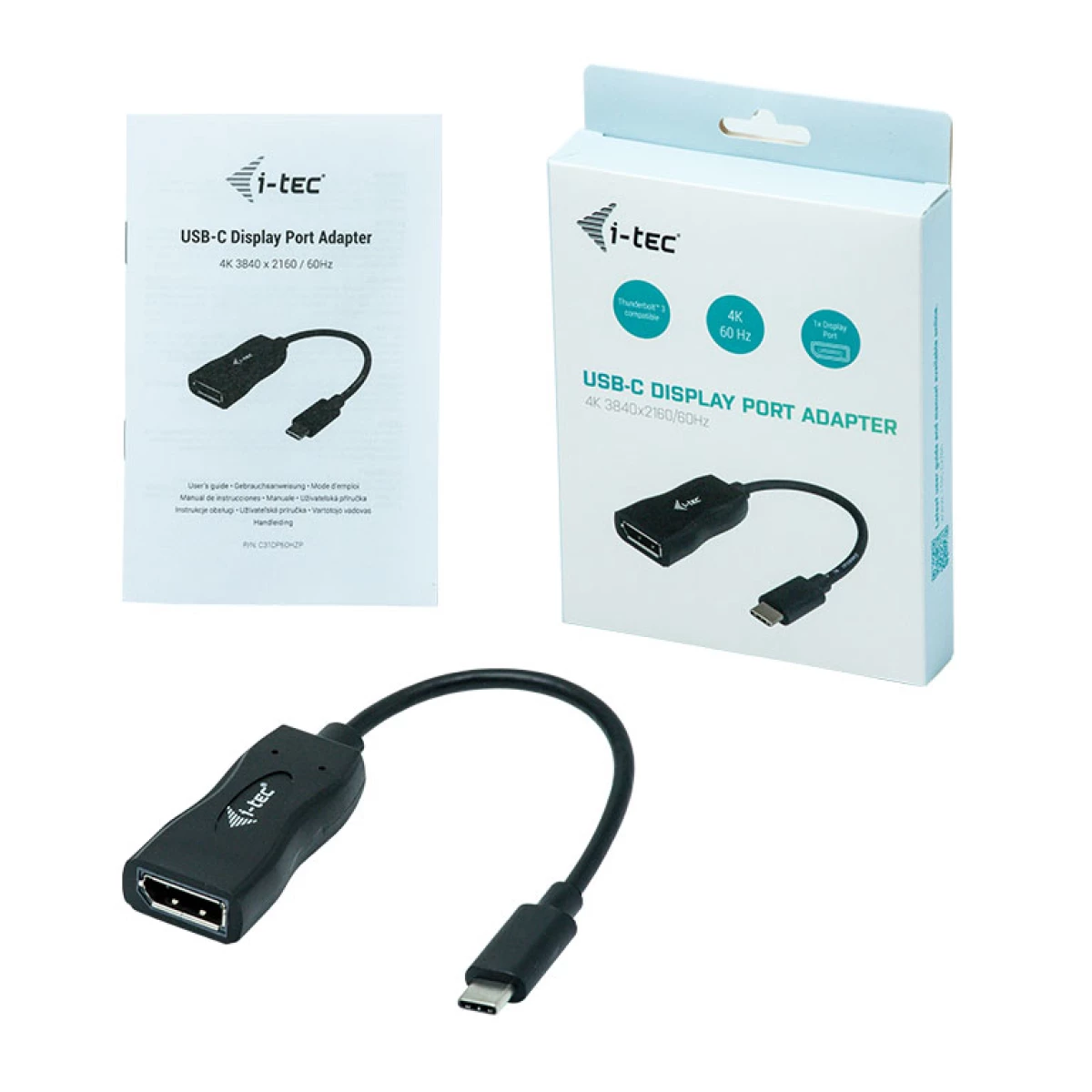 Galery – i-tec C31DP60HZP adaptador de cabo de vídeo 0,15 m USB-C 3.1 DisplayPort Preto0