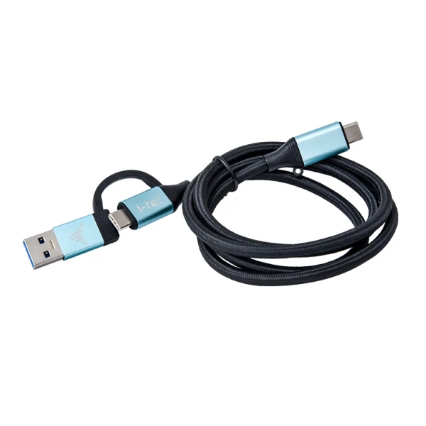 Thumbnail-i-tec C31USBCACBL cabo USB 1 m USB 3.2 Gen 1 (3.1 Gen 1) USB C Preto, Azul