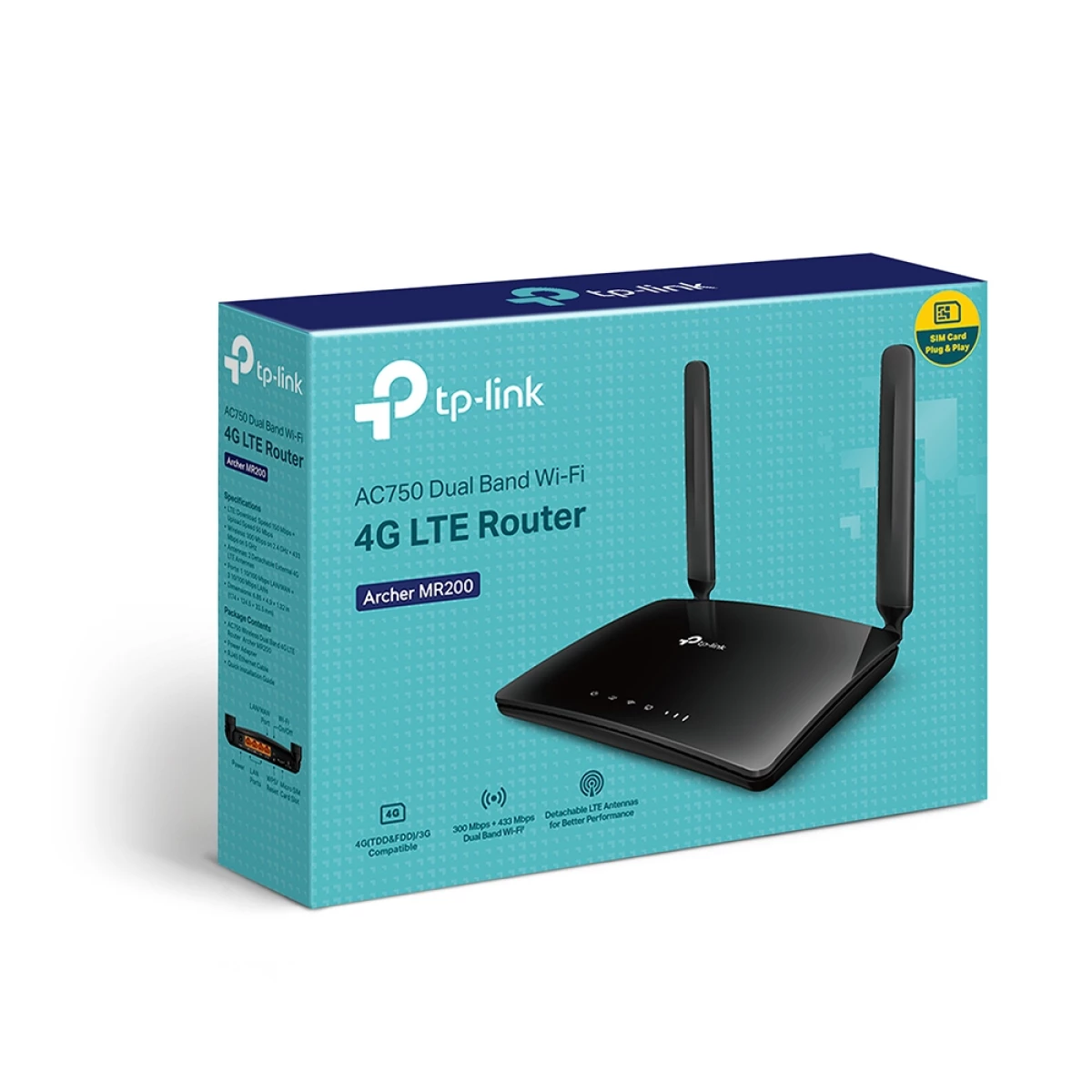 Galery – TP-Link Archer MR200 router sem fios Fast Ethernet Dual-band (2,4 GHz / 5 GHz) 4G Preto0