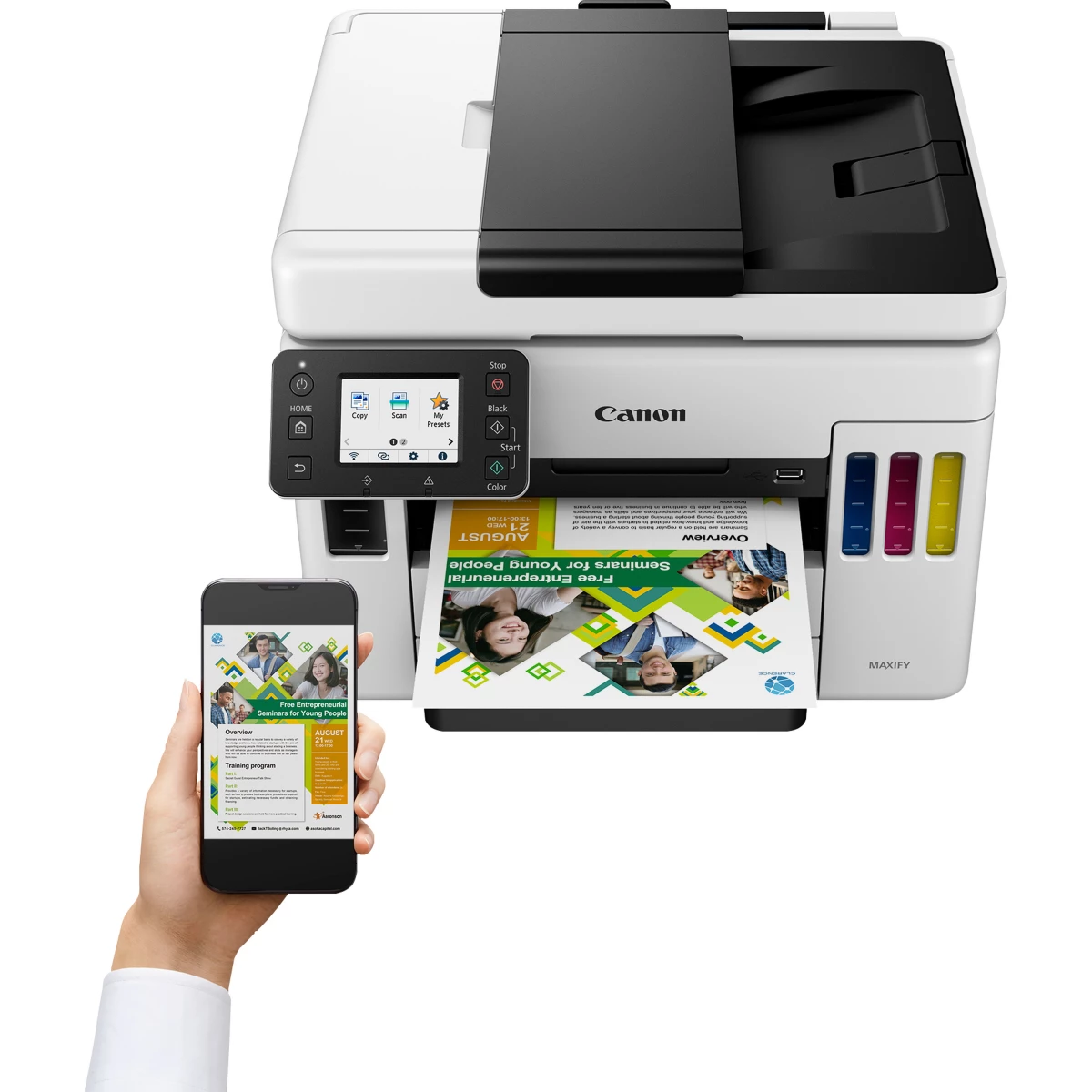 Galery – Canon MAXIFY GX7050 MegaTank Jato de tinta A4 600 x 1200 DPI Wi-Fi0