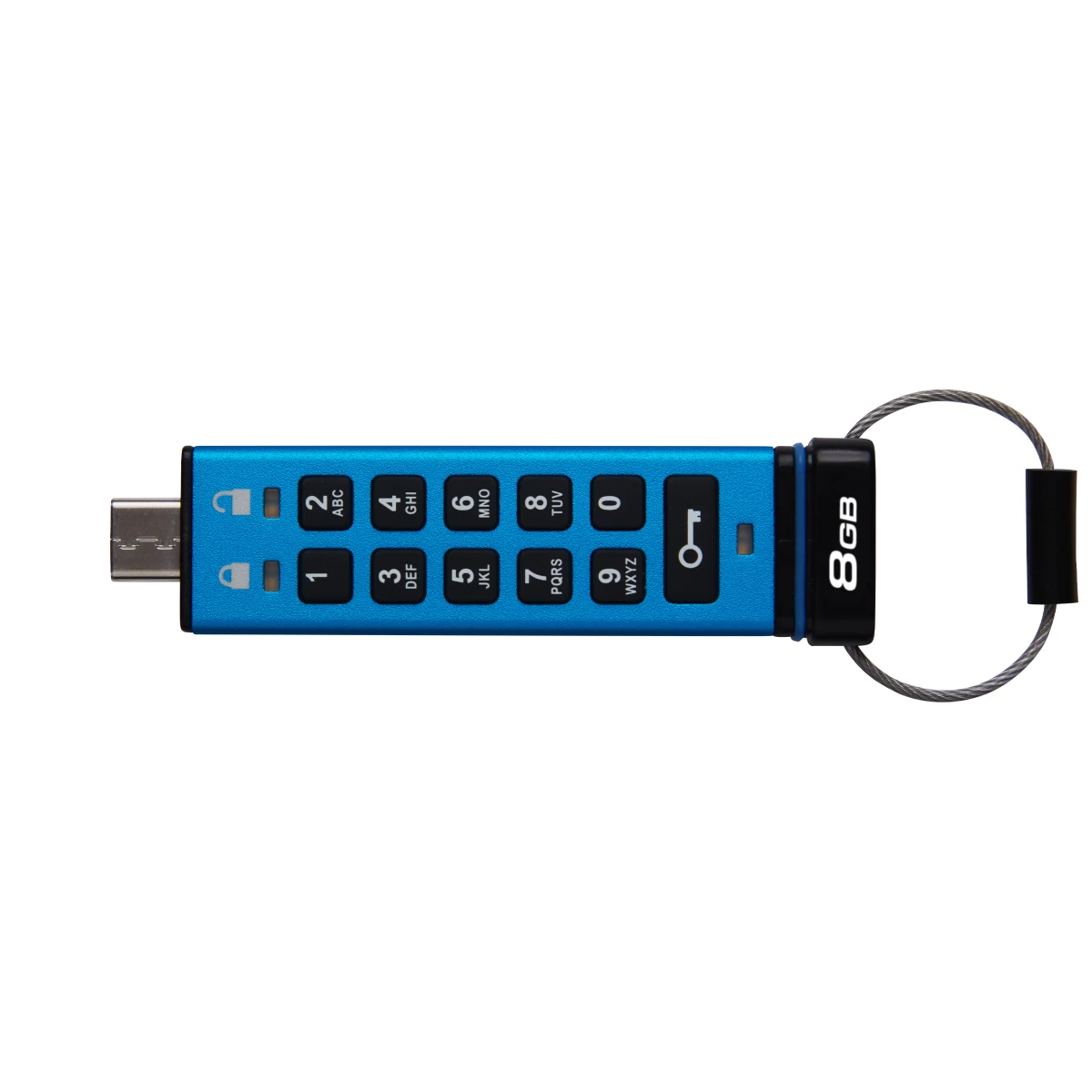 Galery – Kingston Technology IronKey Keypad 200 unidade de memória USB 8 GB USB Type-C 3.2 Gen 1 (3.1 Gen 1) Azul0