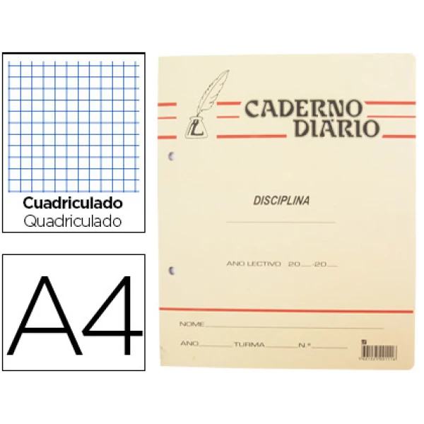 Thumbnail-Caderno diario pena quadriculado agraf b5 40 folhas