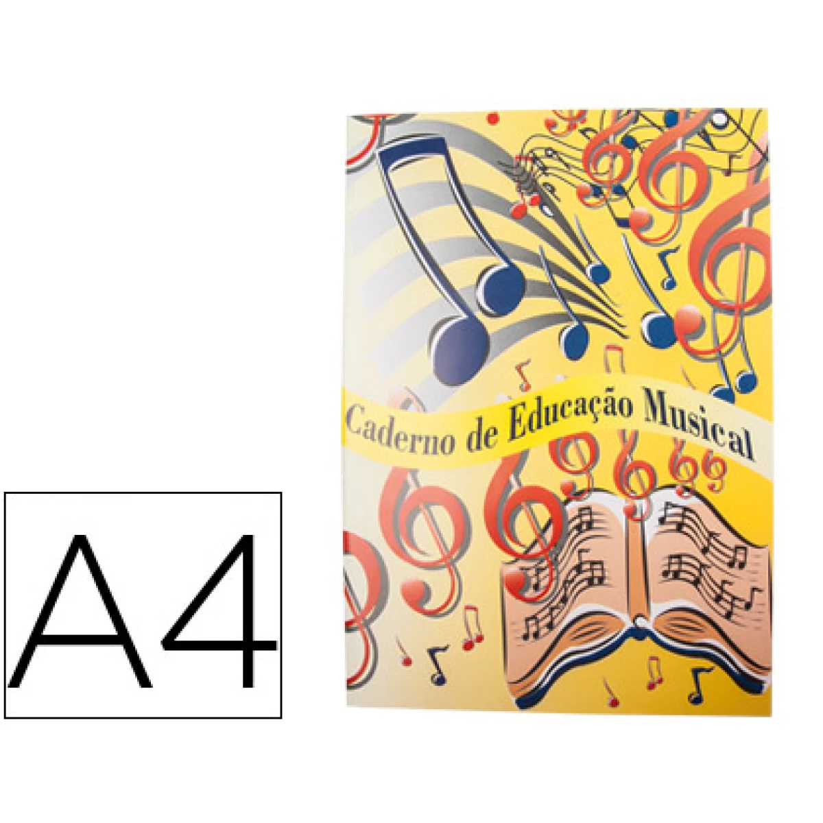 Thumbnail-Caderno de musica din a4 agraf 60 gr 20 folhas