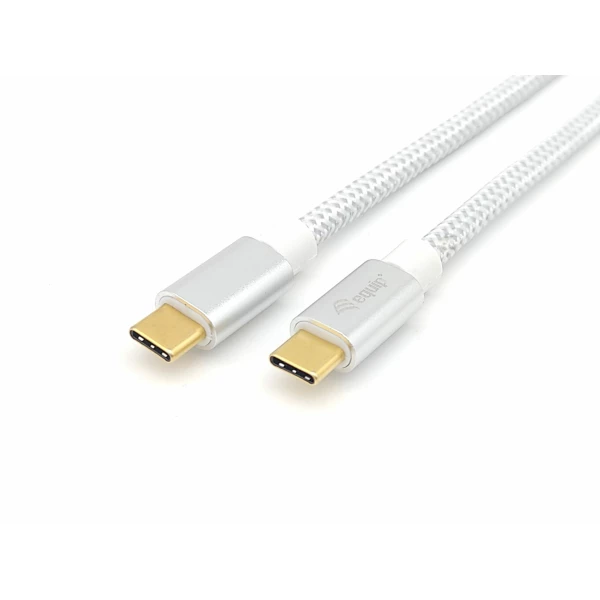 Thumbnail-Equip 128355 cabo USB 0,5 m USB 3.2 Gen 2 (3.1 Gen 2) USB C Prateado, Branco