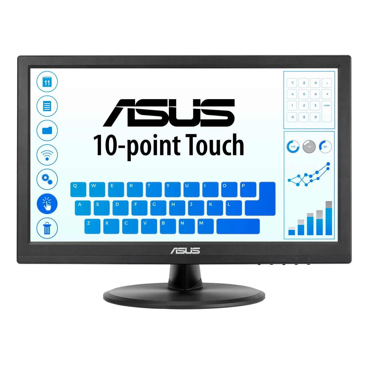 Thumbnail-ASUS VT168HR monitor de ecrã 39,6 cm (15.6″) 1366 x 768 pixels WXGA LED Ecrã táctil Preto