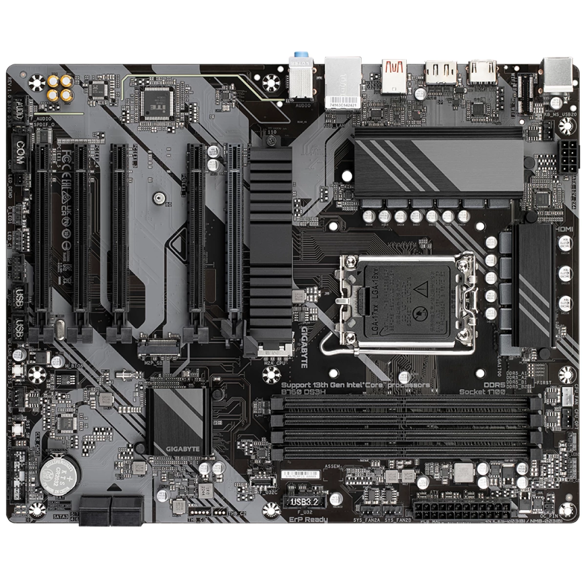 Galery – Gigabyte B760 DS3H motherboard Intel B760 Express LGA 1700 ATX0