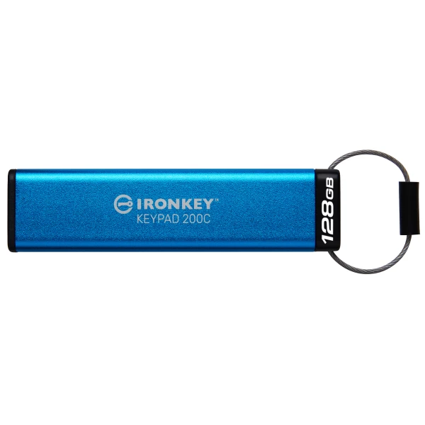 Thumbnail-Kingston Technology IronKey Keypad 200 unidade de memória USB 128 GB USB Type-C 3.2 Gen 1 (3.1 Gen 1) Azul