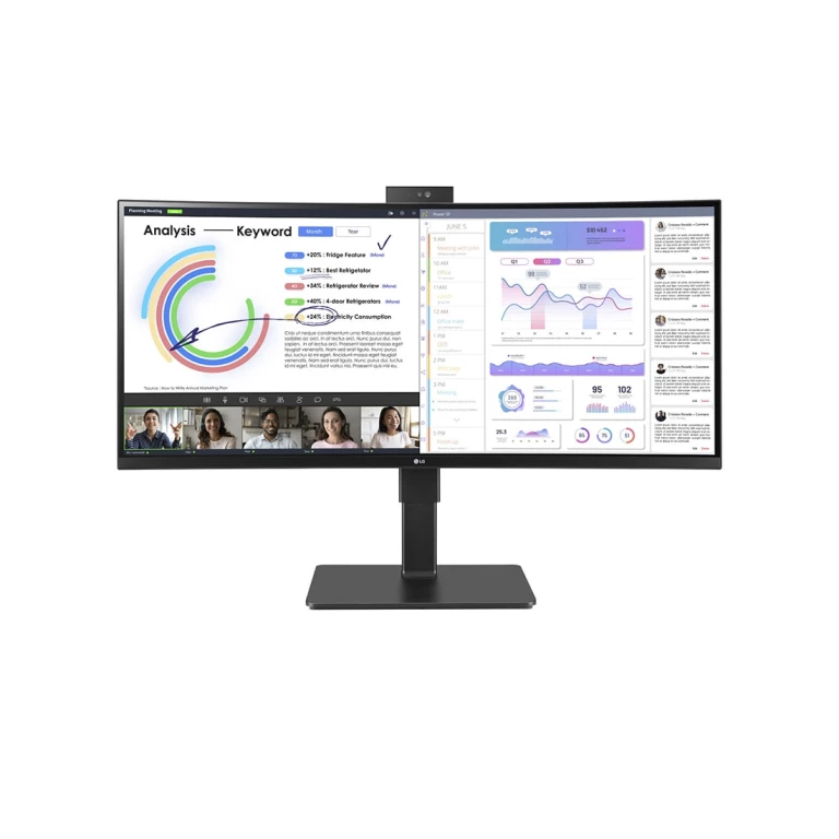 Thumbnail-LG 34BQ77QC-B monitor de ecrã 86,4 cm (34″) 3440 x 1440 pixels UltraWide Dual Quad HD LCD Preto