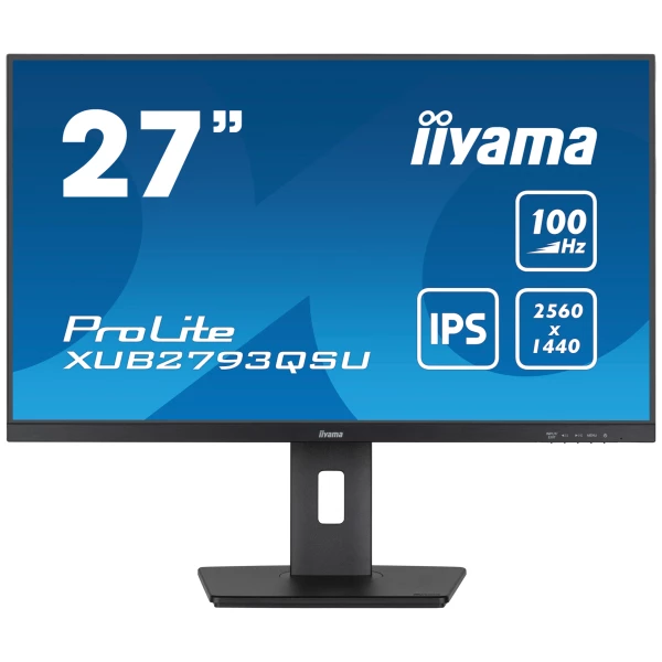 Thumbnail-iiyama ProLite XUB2793QSU-B6 LED display 68,6 cm (27″) 2560 x 1440 pixels Quad HD Preto