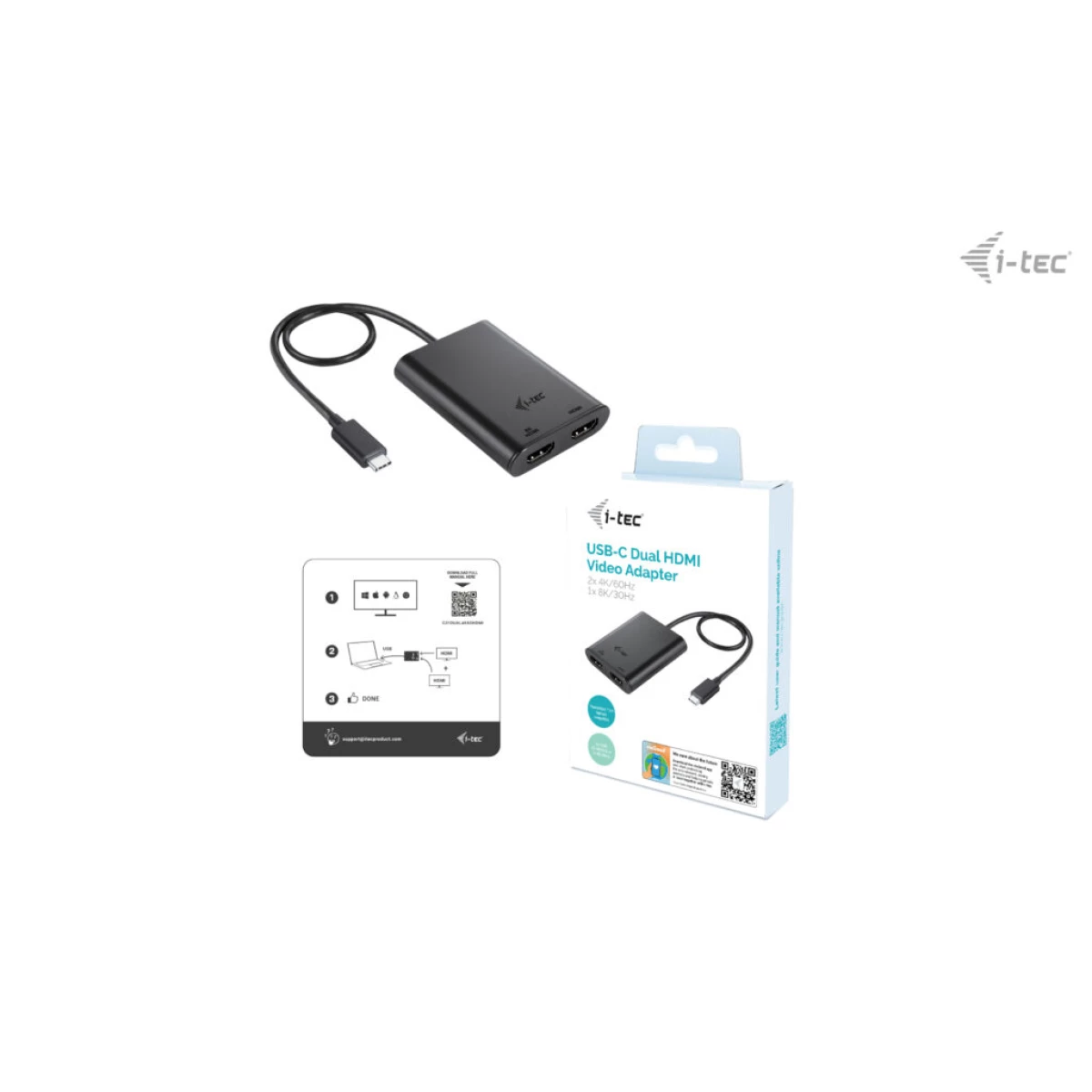 Galery – i-tec C31DUAL4K60HDMI adaptador gráfico USB 7680 x 4320 pixels Preto0