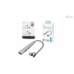 Galery – i-tec CAHUBMETALMINI4 hub de interface USB 3.2 Gen 1 (3.1 Gen 1) Type-A + Type-C 5000 Mbit/s Prateado0