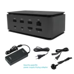 Galery – i-tec Metal USB4DUALDOCK100W base & duplicador de portas Com fios USB4 Preto0