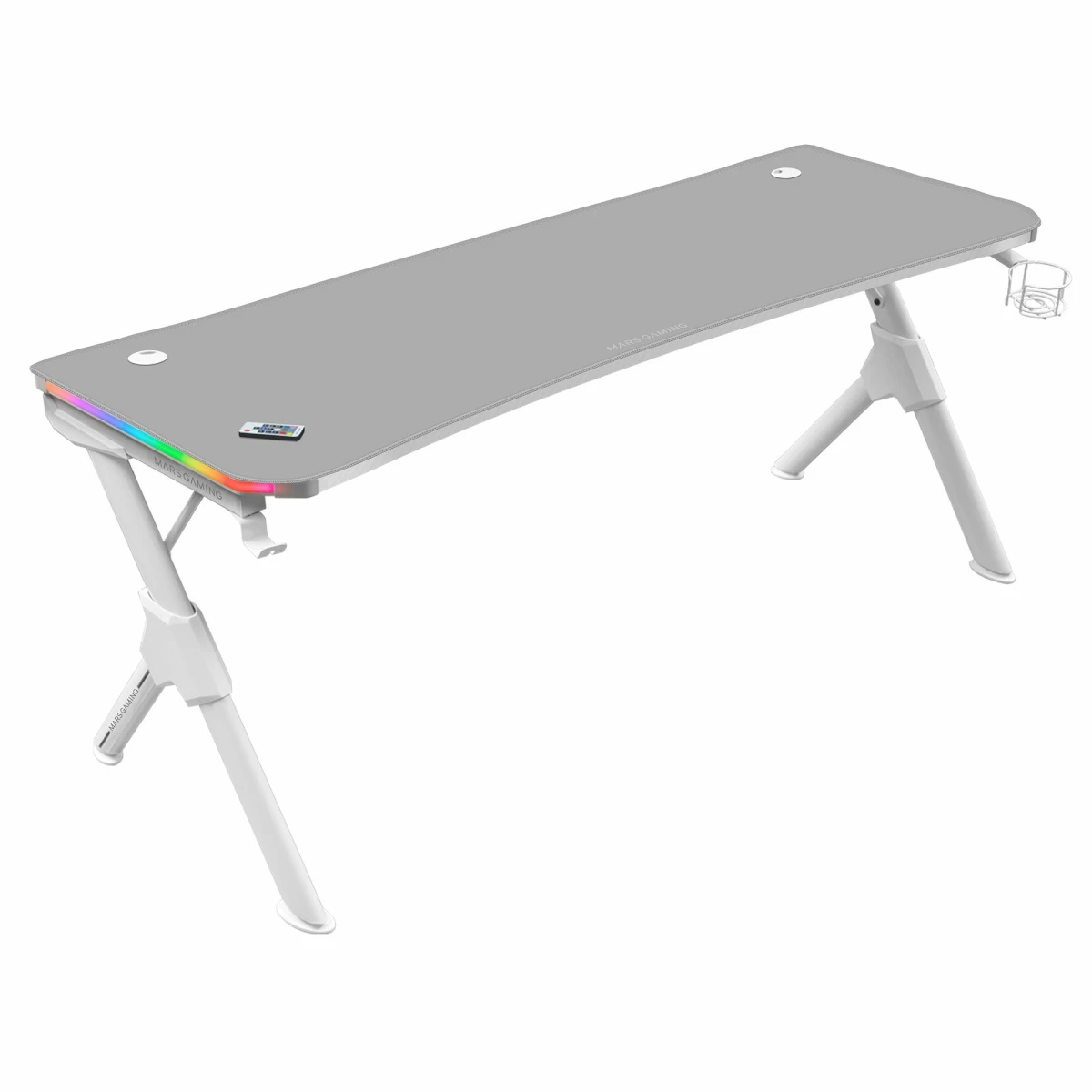 Thumbnail-Mesa MARS GAMING MGDXL RGB GAMING DESK, 160CM, RGB CHROMA, MOUSEPAD, HOLDERS, WHITE