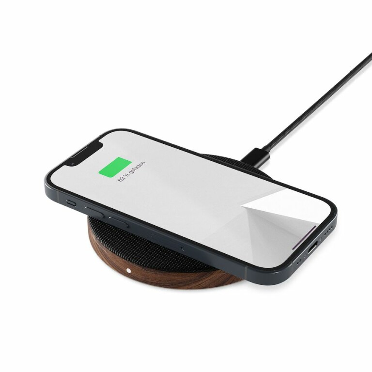 Thumbnail-Woodcessories Wireless Fast Charging Pad 15W Walnut/Fabric