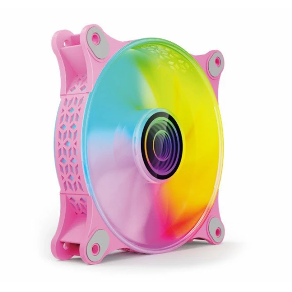 Thumbnail-Ventoinha MARS GAMING MF-3D 12CM FAN, INFINITE MIRROR ARGB, 12CM PWM FAN, TOTAL CONNECTION, PINK