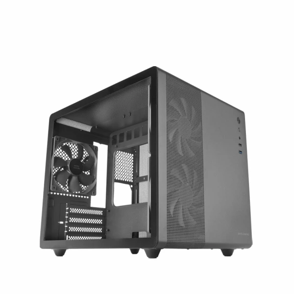 Thumbnail-Caixa MARS GAMING MCMPRO PREMIUM MICRO-ATX CUBE , 3X 12CM FAN, GLASS, MESH, WATERC. , BLACK