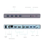 Galery – i-tec CADUAL4KDOCK base & duplicador de portas Com fios USB 3.2 Gen 1 (3.1 Gen 1) Type-C Preto, Turquesa0