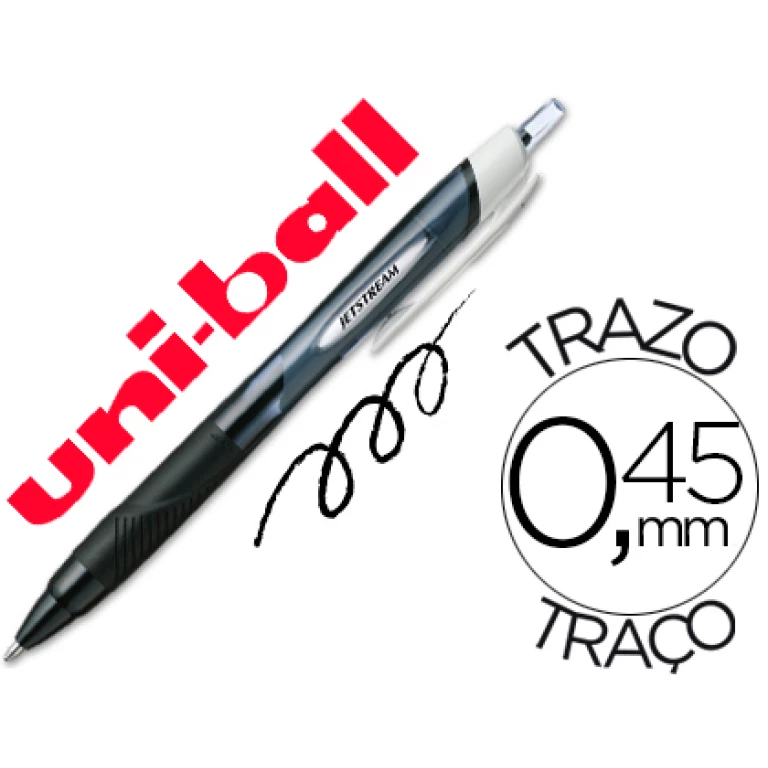 Thumbnail-Marcador uni-ball jet stream junior sxn-150 preto