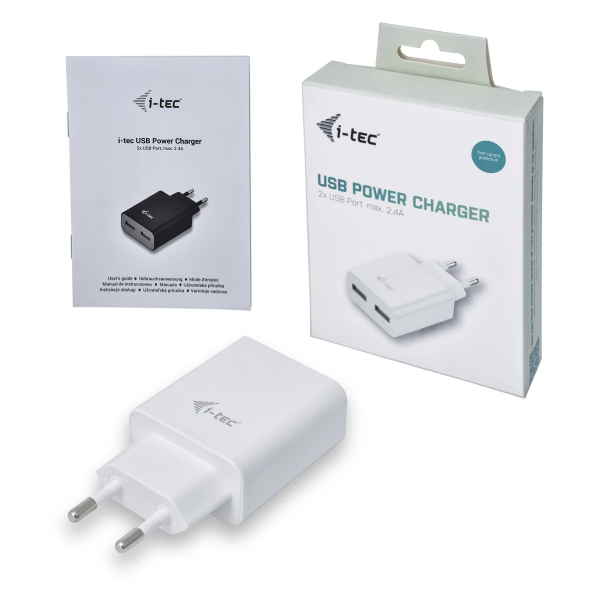 Galery – i-tec CHARGER2A4W carregador de dispositivos móveis Telemóvel Branco AC Interior0