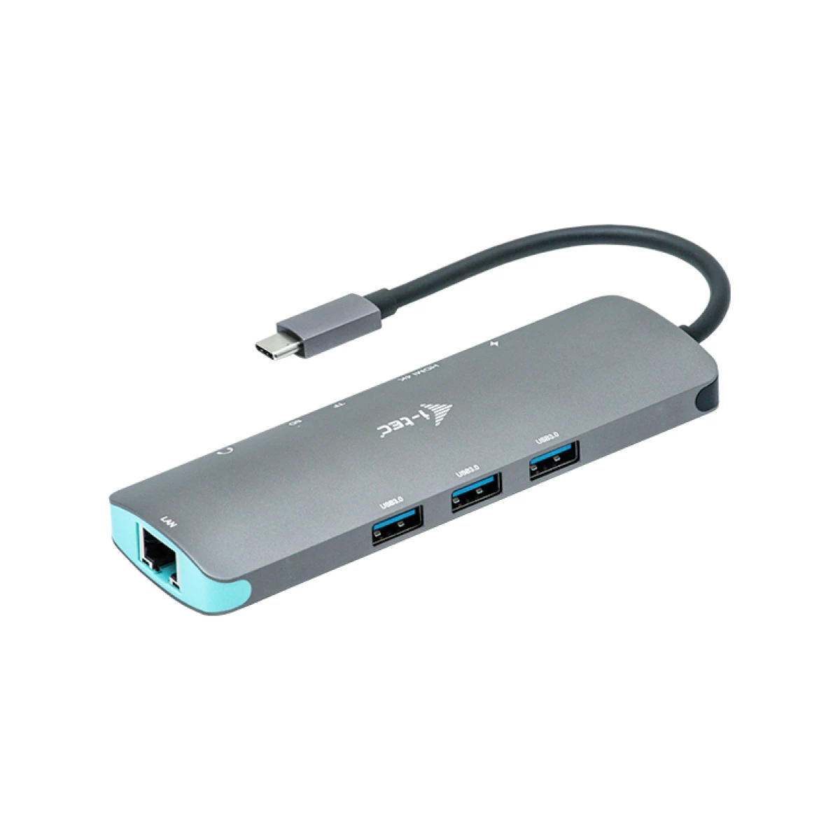 Galery – i-tec Metal C31NANODOCKLANPD base & duplicador de portas Com fios USB 3.2 Gen 1 (3.1 Gen 1) Type-C Prateado, Turquesa0