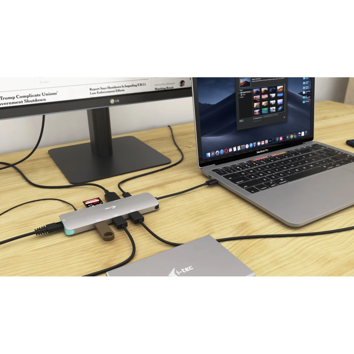 Galery – i-tec Metal C31NANODOCKLANPD base & duplicador de portas Com fios USB 3.2 Gen 1 (3.1 Gen 1) Type-C Prateado, Turquesa0