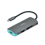 Galery – i-tec Metal C31NANODOCKPD base & duplicador de portas Com fios USB 3.2 Gen 1 (3.1 Gen 1) Type-C Prateado, Turquesa0