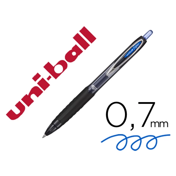 Thumbnail-Esferografica uni-ball roller umn-207 retratil 0,7 mm cor azul