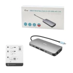 Galery – i-tec Metal C31NANODOCKPROPD base & duplicador de portas Com fios USB 3.2 Gen 1 (3.1 Gen 1) Type-C Prateado0