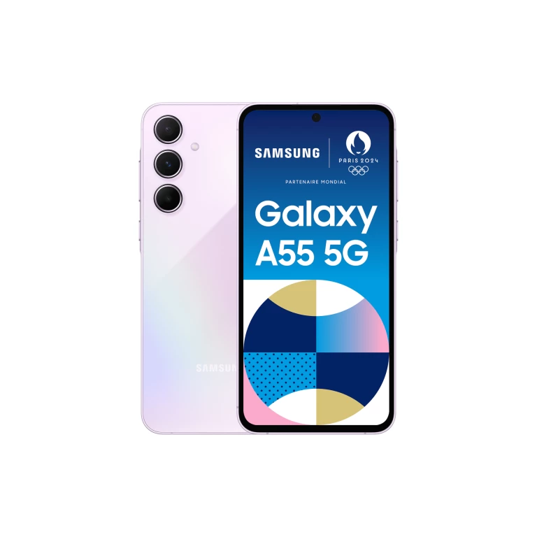 Thumbnail-Samsung Galaxy A55 5G 16,8 cm (6.6″) Dual SIM híbrido Android 14 USB Type-C 8 GB 256 GB 5000 mAh Lilás