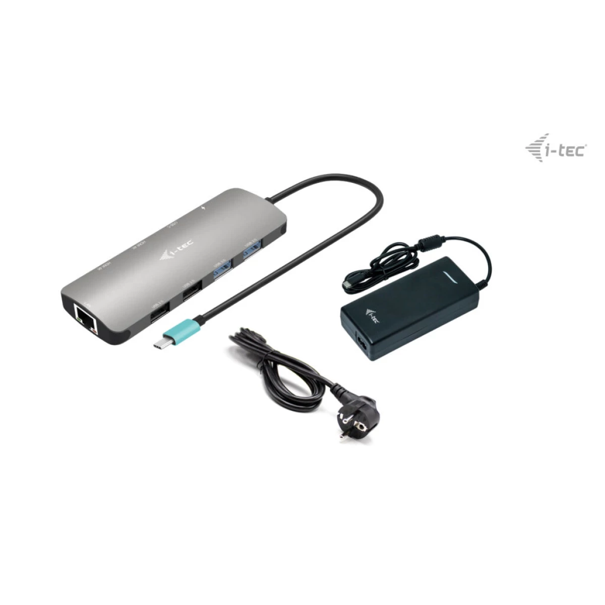 Galery – i-tec Metal C31NANOHDM2D112W base & duplicador de portas Com fios USB 3.2 Gen 1 (3.1 Gen 1) Type-C Cinzento0